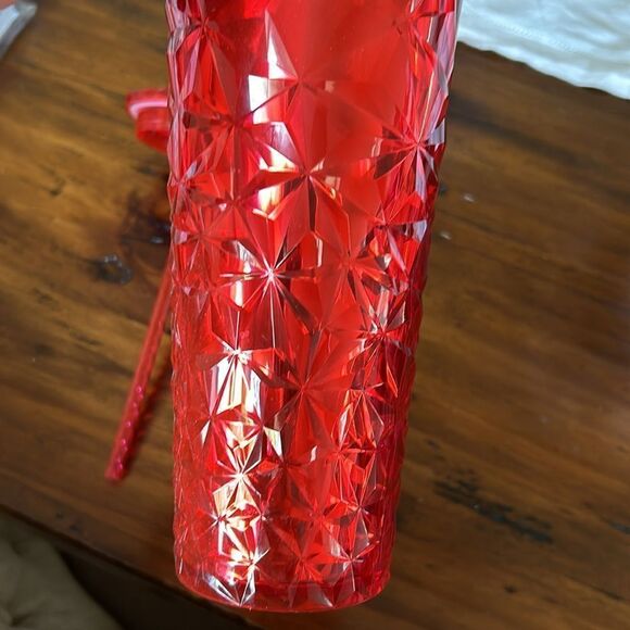 Starbucks Red tumbler lid and straw acrylics NEW - Picture 5 of 5